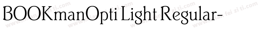 BOOKmanOpti Light Regular字体转换